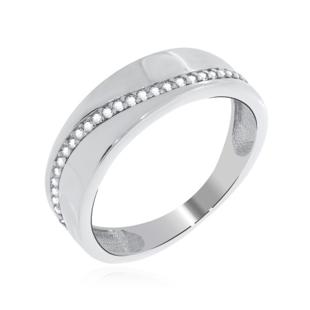 Купить кольцо из серебра с фианитами в интернет-магазине KRASNOE