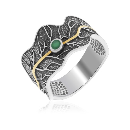 Купить кольцо из серебра с агатом в интернет-магазине KRASNOE