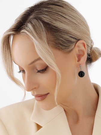 Серьги из серебра с агатами