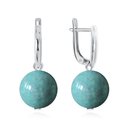 Серьги из серебра с агатами 2340390385-77 от KRASNOE, металл Серебро, вставка Агат