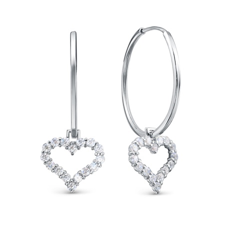 Серьги из серебра с1205211 от KRASNOE, металл Серебро, вставка Фианит