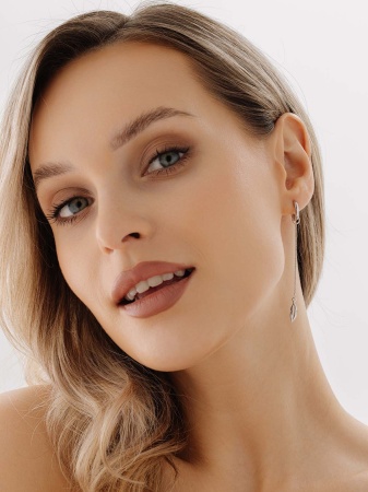 Серьги из серебра без вставок