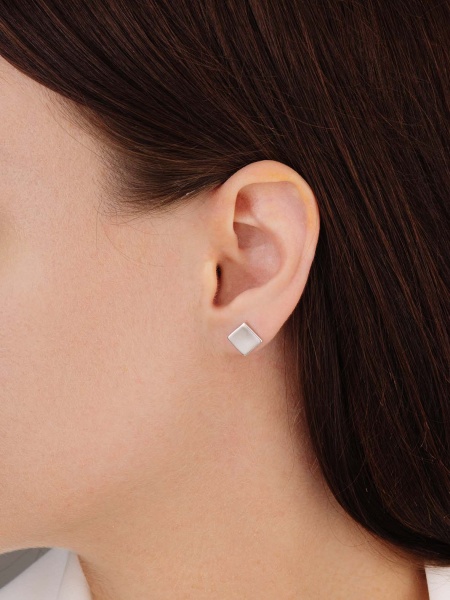 Пусеты из серебра без вставок в ювелирном интернет-магазине