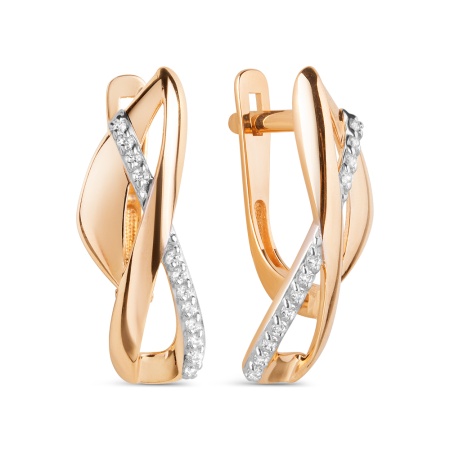 Серьги из золота 022522-1102 от KRASNOE, металл Золото, вставка Фианит