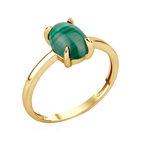 Купить кольцо из серебра с малахитом в интернет-магазине KRASNOE