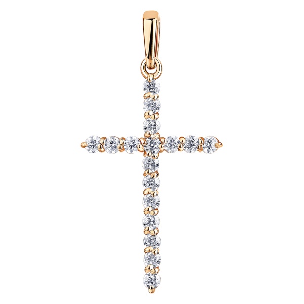 Подвеска из серебра с фианитами