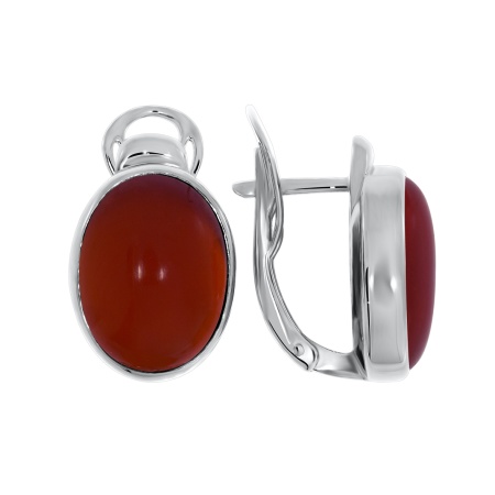 Серьги из серебра с агатами 2340390932-40 от KRASNOE, металл Серебро, вставка Агат
