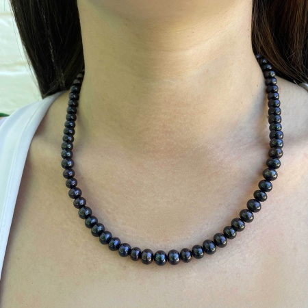 Бусы из серебра с жемчугом 8340056285-50-20 Бусы из серебра с жемчугом 8340056285-50-20