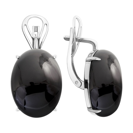 Серьги из серебра с агатами