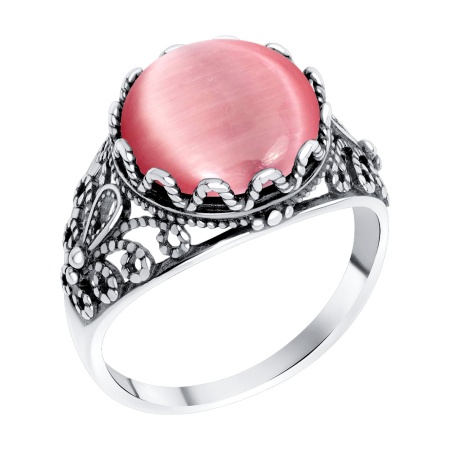 Купить кольцо из серебра с кошачим глазом в интернет-магазине KRASNOE