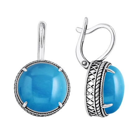 Серьги из серебра с Бирюзой 2340Б25179 от KRASNOE, металл Серебро, вставка Бирюза i