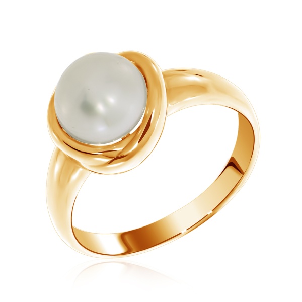 Кольцо из серебра с жемчугом со скидкой