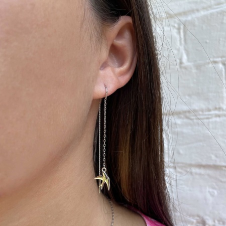 Серьги из серебра без вставок