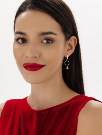 Серьги из серебра с фианитами 2340204754-30 от KRASNOE, металл Серебро, вставка Фианит