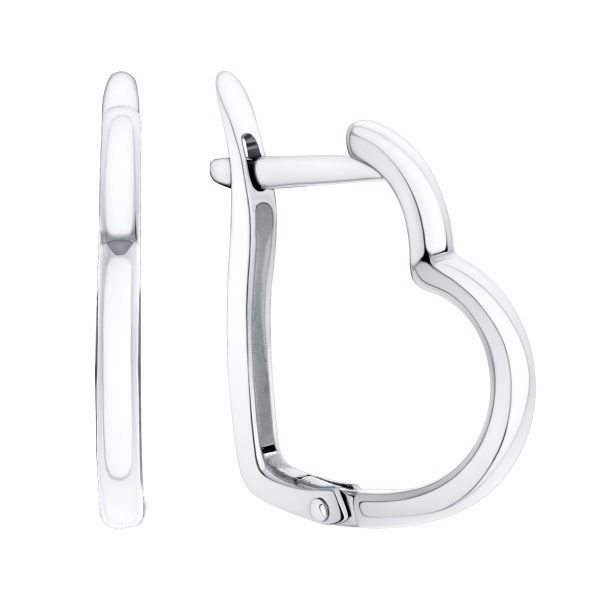 Серьги из серебра без вставок 2340401893 от KRASNOE, металл Серебро, вставка Без вставок Серьги из серебра без вставок 2340401893 от KRASNOE, металл Серебро, вставка Без вставок