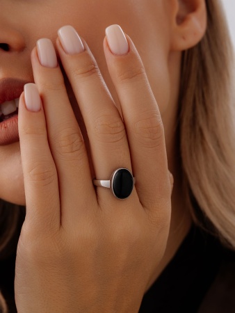 Купить кольцо из серебра с агатом в интернет-магазине KRASNOE