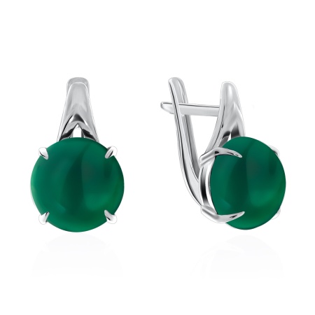 Серьги из серебра с агатами 2340390124-60 от KRASNOE, металл Серебро, вставка Агат