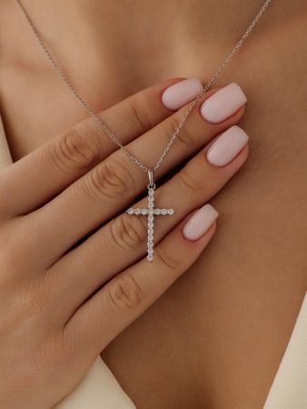 Подвеска из серебра с фианитами