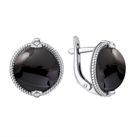 Серьги из серебра с агатом 2340395152-20 от KRASNOE, металл Серебро, вставка Агат