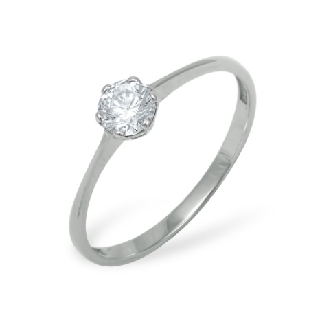 Купить кольцо из серебра с фианитом в интернет-магазине KRASNOE