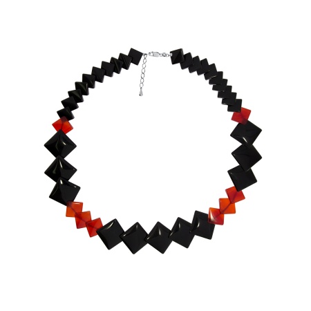 Колье из серебра с агатами 8340396174-50-23