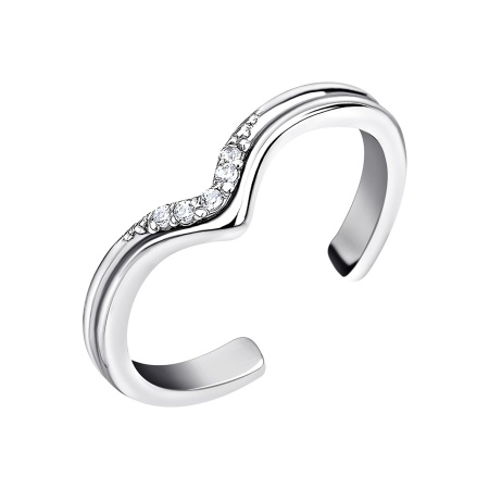 Купить кольцо из серебра с фианитами в интернет-магазине KRASNOE