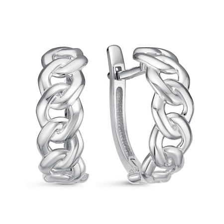 Серьги из серебра без вставок с2204044 от KRASNOE, металл Серебро, вставка Без вставок