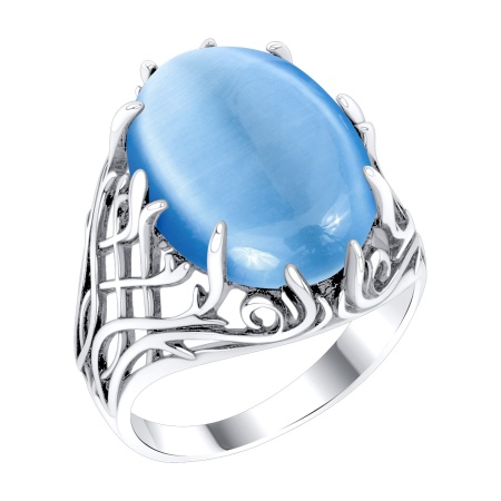 Купить кольцо из серебра с кошачим глазом в интернет-магазине KRASNOE