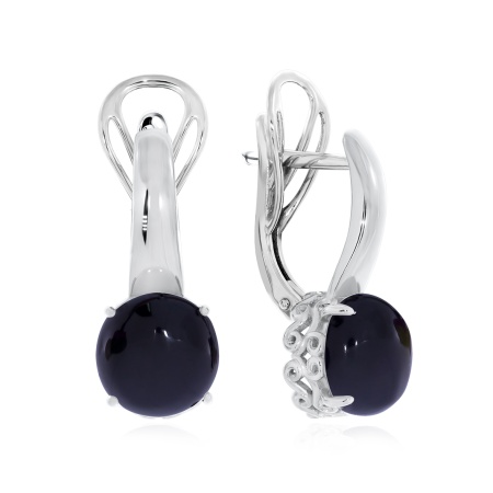 Серьги из серебра с агатами