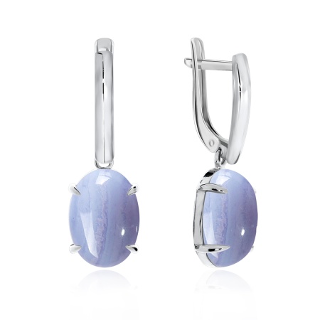 Серьги из серебра с агатами