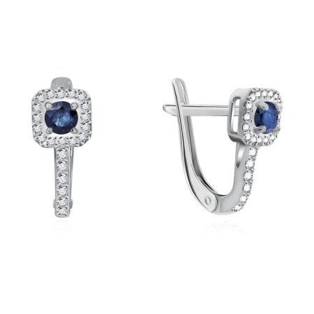 Серьги из серебра с корундом 2340160213-80 от KRASNOE, металл Серебро, вставка Корунд Натур.