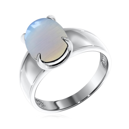 Купить кольцо из серебра с лунным каменем в интернет-магазине KRASNOE
