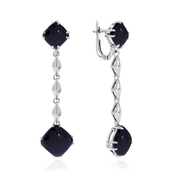 Серьги из серебра с агатами 2340391201-20 от KRASNOE, металл Серебро, вставка Агат