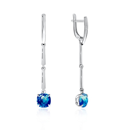 Серьги из серебра с фианитами Серьги из серебра с фианитами