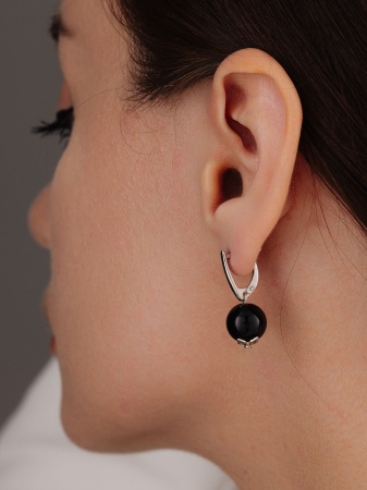 Серьги из серебра с агатами 2340390307-2-20 от KRASNOE, металл Серебро, вставка Агат ледяной