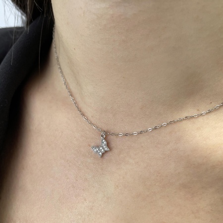 Колье из серебра с фианитами