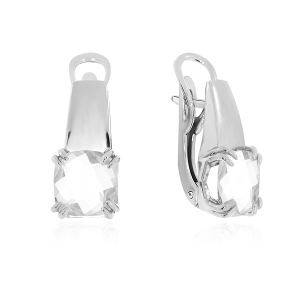 Серьги из серебра с хрусталём
