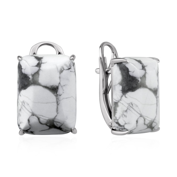 Серьги из серебра с кахолонгом в ювелирном интернет-магазине