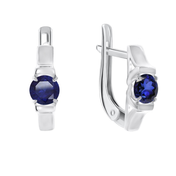 Серьги из серебра с ситаллами со скидкой