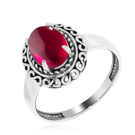 Купить кольцо из серебра с агатом в интернет-магазине KRASNOE
