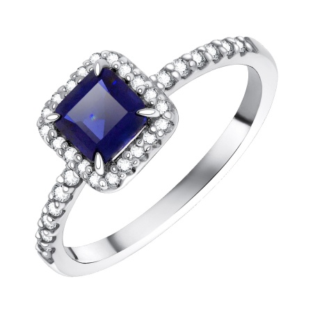 Купить кольцо из серебра с ситаллом и фианитами в интернет-магазине KRASNOE