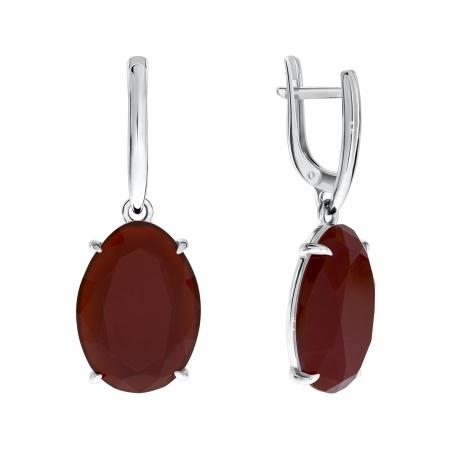 Серьги из серебра с агатами