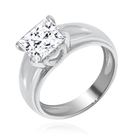 Купить кольцо из серебра с фианитом в интернет-магазине KRASNOE