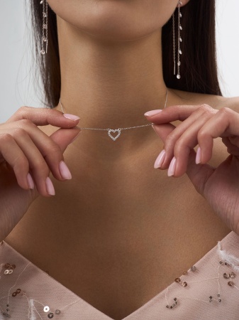 Колье из серебра с фианитами 8340205284л-9-38