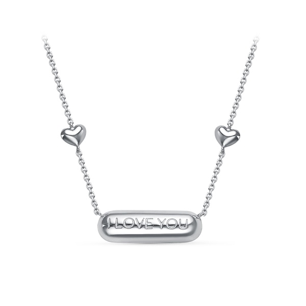 Колье из серебра с синтетические камниом с0703988