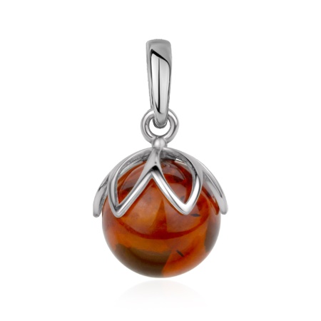Купить подвеска из серебра с янтарем