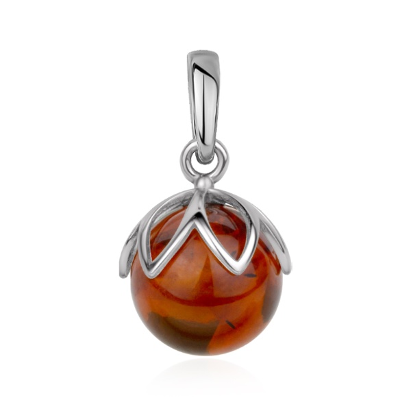 Купить подвеска из серебра с янтарем