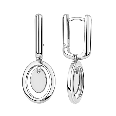 Серьги из серебра без вставок со скидкой