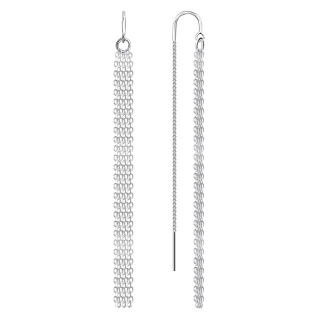 Серьги из серебра без вставок 2340404865 от KRASNOE, металл Серебро, вставка Без вставок