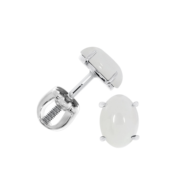 Пусеты из серебра с агатами со скидкой